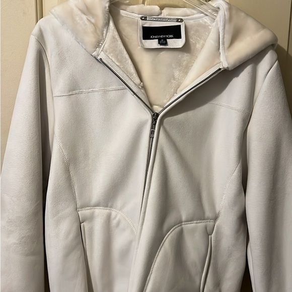 Jones New York Women's Cream Teddy Jacket - Picture 1 of 4